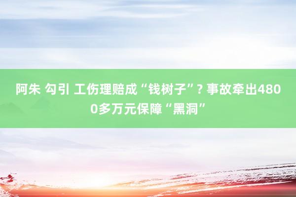 阿朱 勾引 工伤理赔成“钱树子”? 事故牵出4800多万元保障“黑洞”
